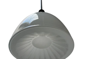 Art Nouveau Pendant Lamp with Ultra Rare Milk Glass Shade, 1900s